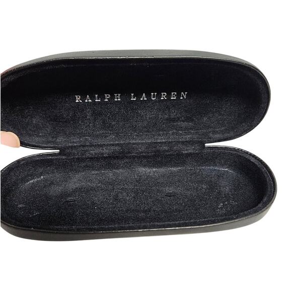 Designer Eyeglass Case RALPH LAUREN Hard Shell Lined Black Sunglass Holder - Picture 3 of 5